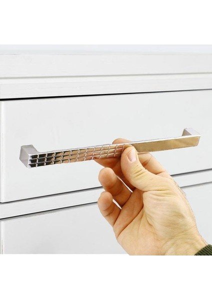 Mobilya Mutfak Dolabı Çekmece Dolap Kapak Kulpu Kulbu Krom 224 mm Desenli Metal Kulp indirimleri