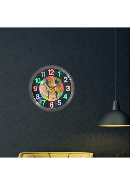 Tüm Gece Karanlıkta Görünen Işıklı Fosforlu LED Lambalı 40 cm Metal Aluminyum Kasa Camlı Duvar Saati fırsatları