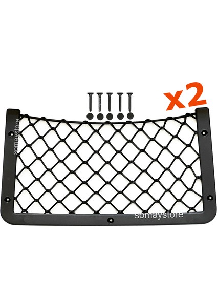 Tekne Eşya Taşıyıcı Ceplik Eşya Filesi 32 x 17 cm Siyah 2 Adet