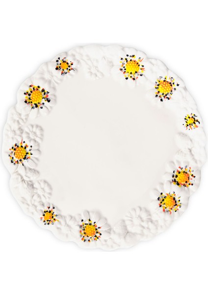 Camomilla Beyaz Seramik Kahvaltı Tabağı 22 cm