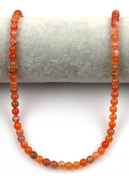 Karnelyan Akik Doğal Taş Dizi 6 mm Küre Kesim fiyatları