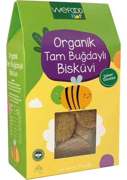 Kids Organik Tam Buğdaylı Bisküvi 55 gr