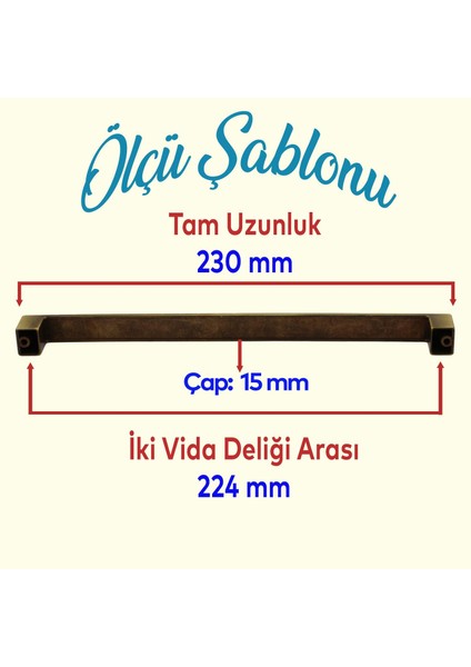 Mobilya Mutfak Dolabı Çekmece Dolap Kapak Kulpu Kulbu Antik Sarı 224 mm Desenli Metal Kulp fiyatları