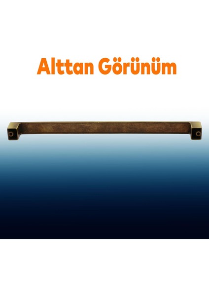 Mobilya Mutfak Dolabı Çekmece Dolap Kapak Kulpu Kulbu Antik Sarı 224 mm Desenli Metal Kulp fırsatları