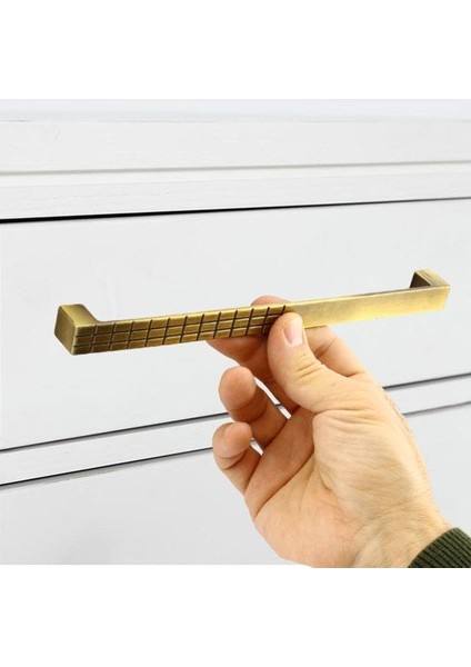 Mobilya Mutfak Dolabı Çekmece Dolap Kapak Kulpu Kulbu Antik Sarı 224 mm Desenli Metal Kulp indirimleri