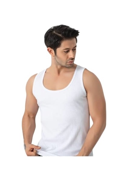 Erkek Beyaz Askılı Klasik Atlet