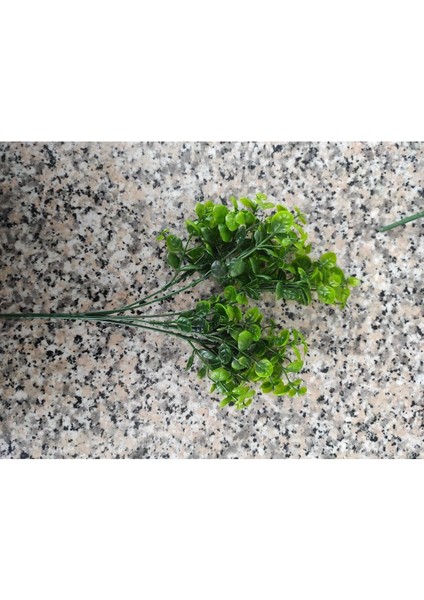1 Adet Minik Yapraklı Yeşil Yapay Çiçek Ev Dekorasyon Aranjman Dekor Balkon 30 cm