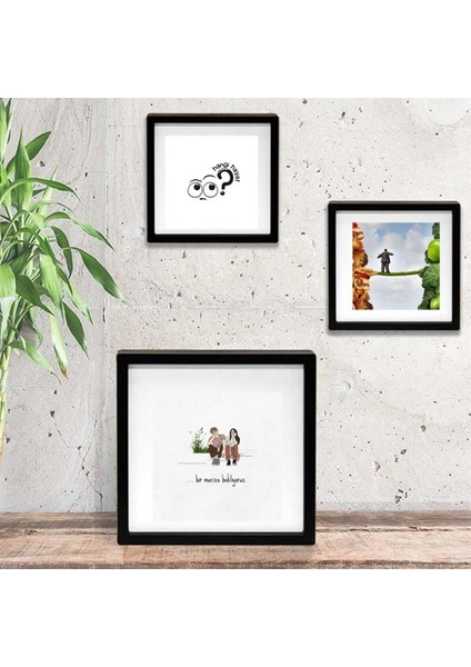 Bir Mucize Bekliyoruz Hangi Hayat Tasarımlı Yapışkanlı Sök Tak Paspartulu Pola 3 'lü Çerçeve fırsatları