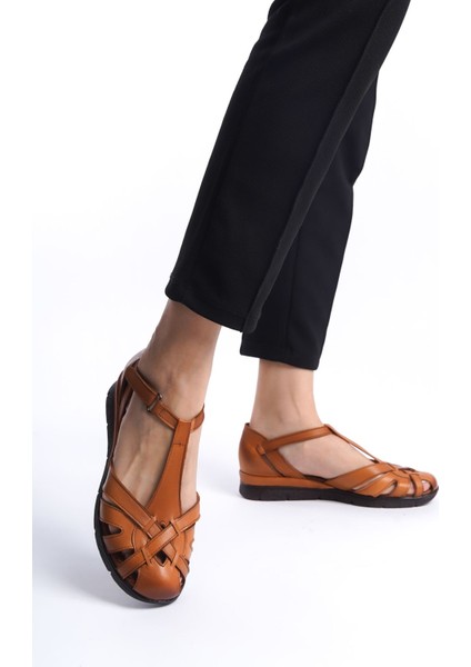 Deri Taba Günlük Kadın Sandalet TMD2024403