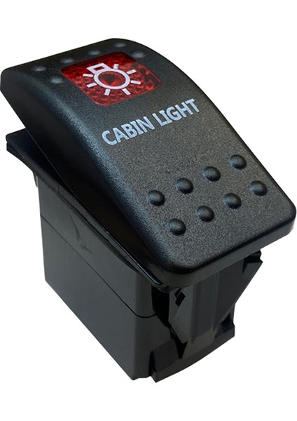 Kabin Lambası Sembollu Lambalı Işıklı Araç On Off Aç Kapa Anahtar Düğme Oto İçin 12-24 Volt Switch 3 Pinli