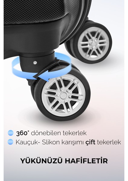 Petek Model Siyah Renk Orta Boy Valiz Bavul indirimleri