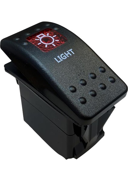 Lamba Sembollu Lambalı Işıklı Araç On Off Aç Kapa Anahtar Düğme Oto İçin 12-24 Volt Switch 3 Pinli