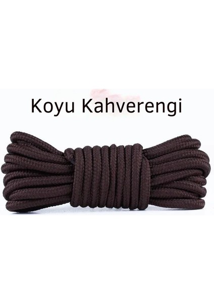 2 ÇİFT- 120 cm , Koyu Kahvrengi, Sağlam, Fitilli, Çift Katmanlı, Ekstra Dayanıklı Bağcık, Bot Bağcığı