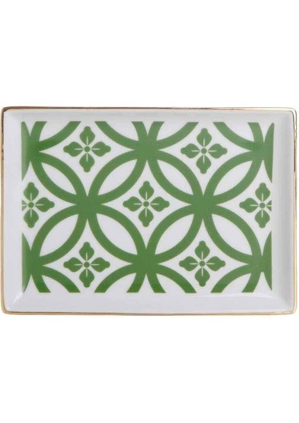 Morocco Desen1 Yeşil Kahvaltı Tabağı 18CM