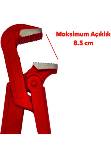 Maşalı Boru Anahtarı 2'' Ingiliz Anahtar 8 cm Ağız 55 cm Boy Çok Amaçlı Anahtar Sökme Sıkma Tutma