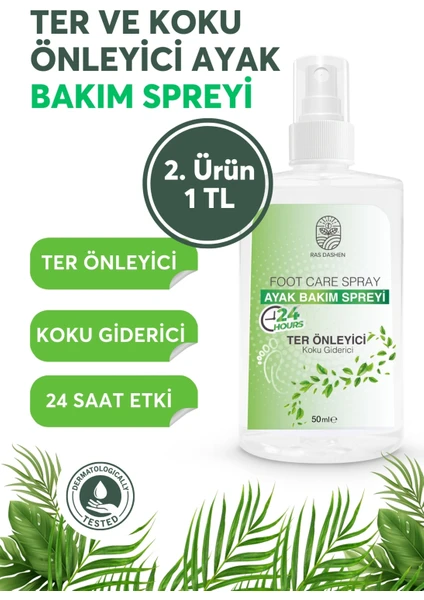 Ras Dashen Ayak ve Ayakkabı Koku Önleyici Giderici Sprey , Ferahlatıcı Nemlendirici Etkili 50 ml