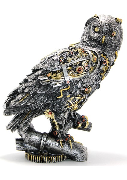 Steampunk Polyester Baykuş Figürü ALK2462