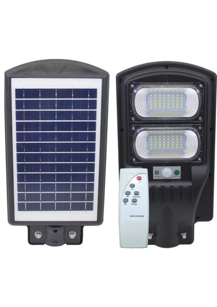 PM-23011 Solar Ledli Kumandalı 100 Watt Sokak Lambası Ayaklı Sensörlü Güneş Enerjili Kumandalı Lamba