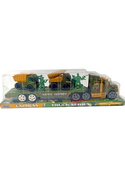 Tekno Trust 3+ Yaş Erkek Oyuncak Askeri Araç Taşıma Tırı Kamyon Roketatar Asker 45X12 cm Tekli