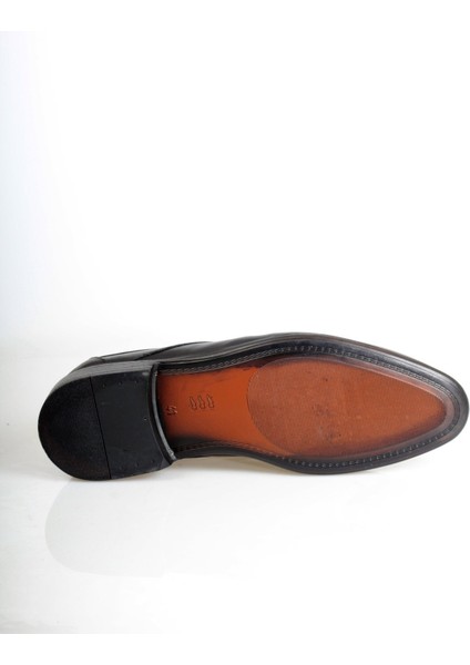 Siyah Deri Sade Bağcıklı Fantazi Erkek Ayakkabı indirimleri