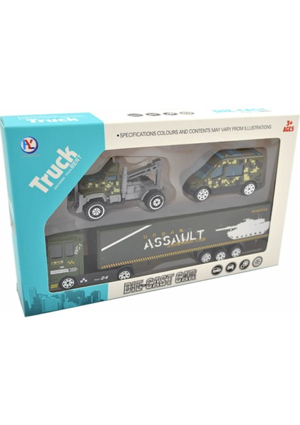 3'lü Kızılkaya HY525 Kutulu 3lü Tır Askeri Araçlar 72 Tüm Yaş Grupları