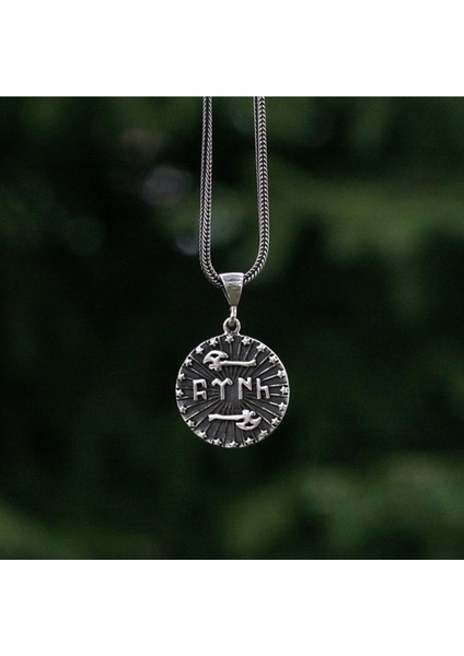 Tekno Trust Gümüş 925 Ayar Gümüş Balta Motifli Göktürkçe Türk Yazılı Kolye 925 Ayar fiyatları