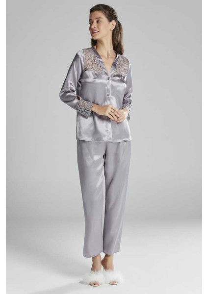 Saten Gecelik Sabahlık Pijama Takım Şort Takım 6'lı Gelin Çeyiz Seti 6625