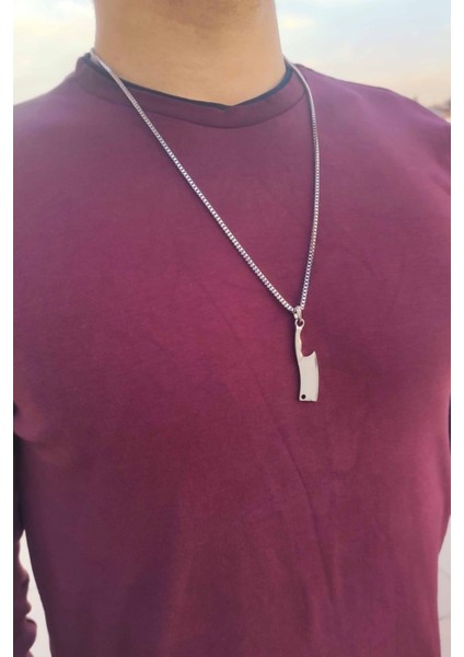 Tekno Trust Zamak Kaplama Masterchef Balta Satır Gümüş Renk Aşçı Kolyesi Klipsli Gümüş indirimleri