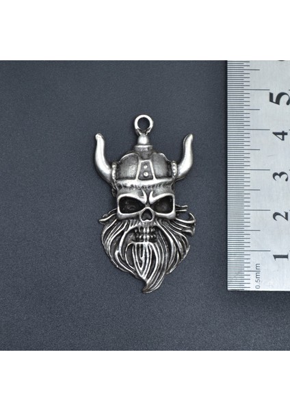 Tekno Trust Mat 2'li Viking Sakallı Kuru Kafa - Balta Erkek Kadın Kolye Seti 925 Ayar Gümüş Kaplama Sportswear modelleri