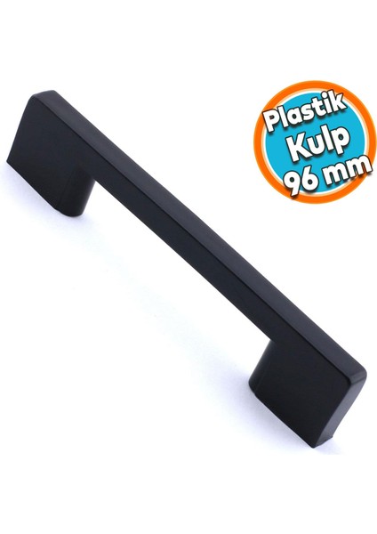 Mobilya Mutfak Dolabı Çekmece Dolap Kulpları Kapak Kulpu Kulbu Siyah 96 mm Plastik Kulp