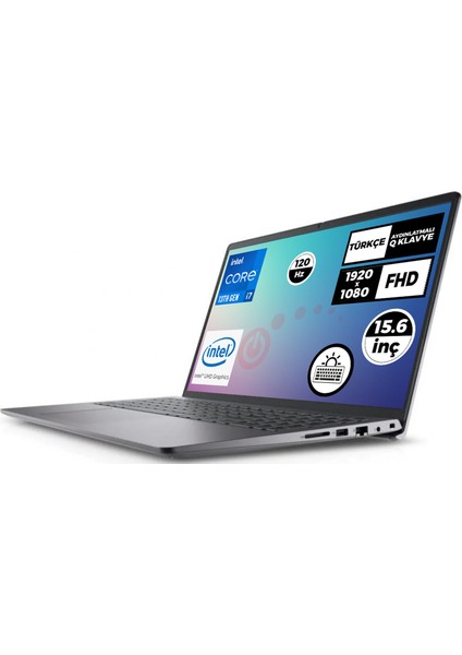 Vostro 3530 Intel Core I7-1355U 8gb 512GB SSD 15.6" Fhd 120Hz Ubuntu Taşınabilir Bilgisayar N1601PVNB3530U