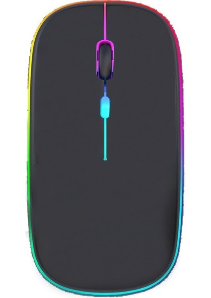 Srm1 Rgb Ledli Şarjlı Çift Mod 2.4ghz Wireless + 5.1V Bluetooth Mouse