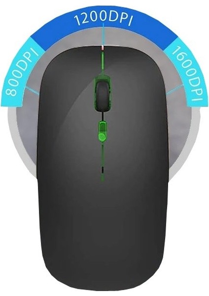 Srm1 Rgb Ledli Şarjlı Çift Mod 2.4ghz Wireless + 5.1V Bluetooth Mouse