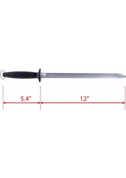 Oval Masat - Kasap Masatı - Bıçak Bileyici - Bileme Çeliği - Bıçak Keskinleştirici, No: 12-30 cm