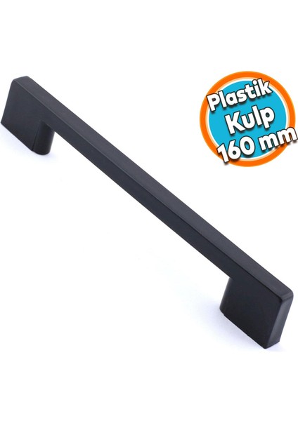 Mobilya Mutfak Dolabı Çekmece Dolap Kulpları Kapak Kulpu Kulbu Siyah 160 mm Plastik Kulp