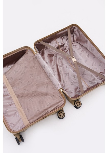 Premium Polipropilen Kırılmaz 3'lü Valiz Seti Vizon V305