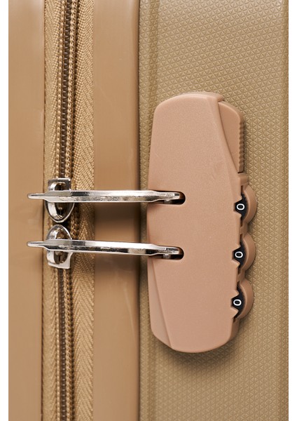 Premium Polipropilen Kırılmaz 3'lü Valiz Seti Vizon V305