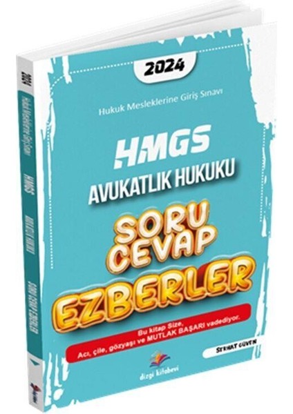 Dizgi Kitap 2024 HMGS Avukatlık Hukuku Soru Cevap Ezberler