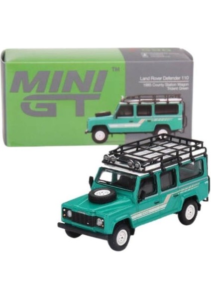 590 Land Rover Defender 110 1985 County Station Wagon Trident Green Model Araba