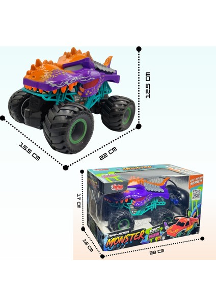 Oyuncak Uzaktan Kumandalı Full Fonksiyon Şarjlı Monster Canavar Araba (2 Farklı Model)