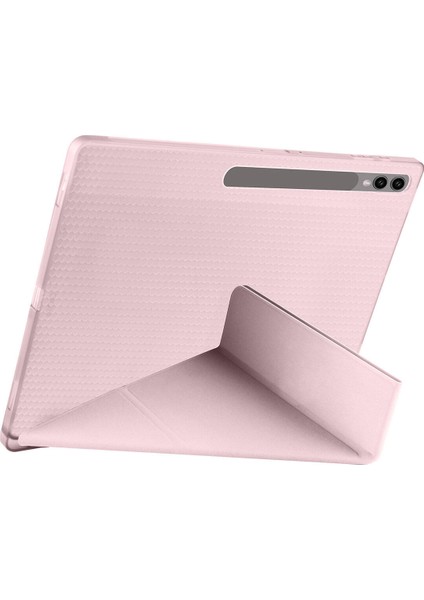 Samsung Galaxy Tab S8 Plus 2022 Yatay ve Dikey Standlı Antişok Köşe Korumalı Kalemlikli Origami Slikon Kılıf Sm- X800 X806