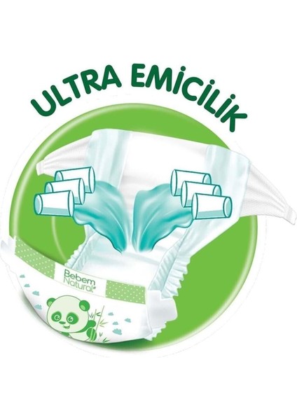 Bebem Natural Bebek Bezi Ultra Fırsat Paketi 6 Beden 64X3 192 Adet