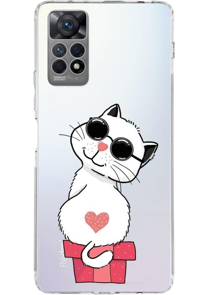Xiaomi Redmi Note 11 Pro 5g Uyumlu Kamera Korumalı Kapak Coolcat Tasarımlı Şeffaf Kılıf