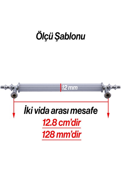 Mobilya Mutfak Dolabı Çekmece Dolap Kulpları Kapak Kulpu Kulbu Krom Renk 128 mm Metal Kulp fiyatları