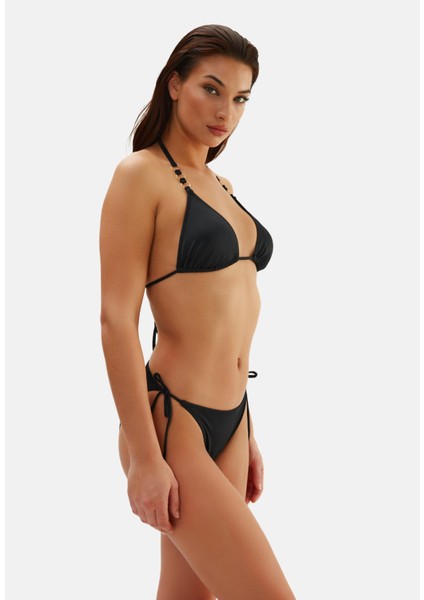 Yeni Sezon Zincir Detaylı Üçgen Bikini Takım Siyah 2015ESBK fiyatları