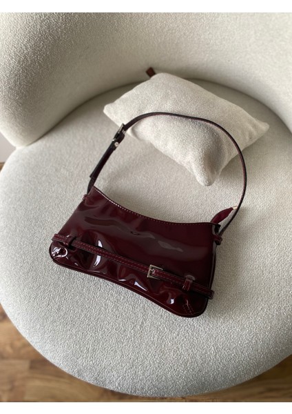 Tekno Trust Düz Kadın Bordo Rugan Retro Baget Çanta Gündüz / Gece Bordo fiyatları