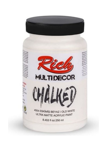 Multidecor Chalked 6 Renk Set 4ADET 250CC+4ADET 100CC + 8 Numara Zemin Fırça fırsatları