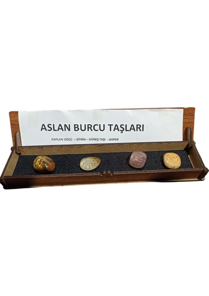 Aslan Burcu Taşları  Kaplan Gözü  – Sitrin – Güneş Taşı  - Jasper