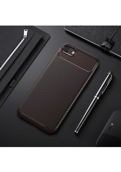 Apple iPhone 11 Pro Max Uyumlu Karbon Fiber Desenli Silikon Koruyucu Kılıf