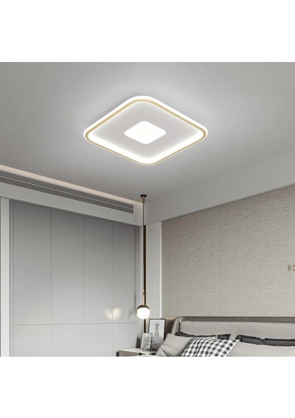 Beyaz 60X60CM Kare 3 Işık Rengi, kumandalı LED Tavan Lambası, avize, modern Aydınlatma, Dekoratif Işık